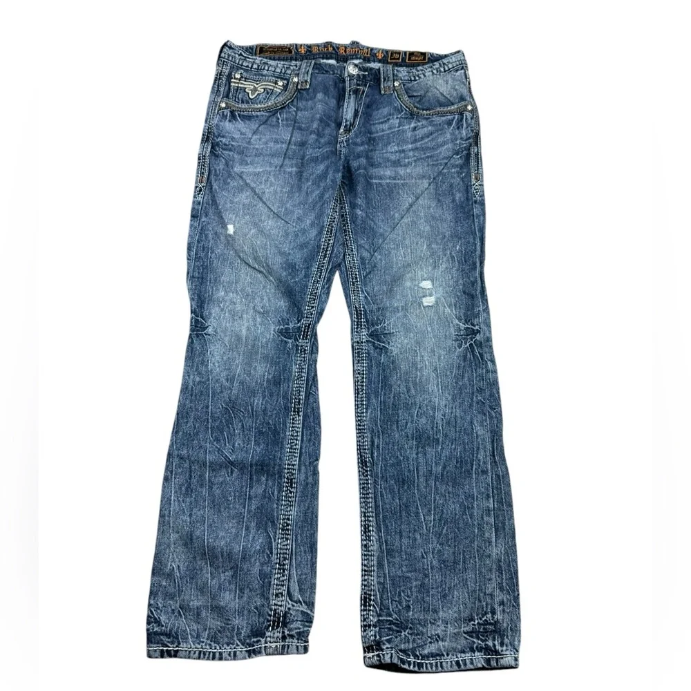 ROCK REVIVAL: Men’s Diji Straight Jeans -Size 36